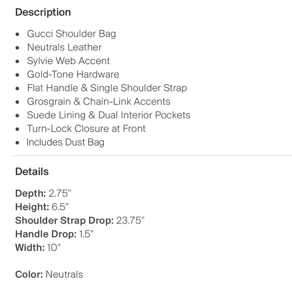 Gucci Small Sylvie Shoulder Bag - Picture 5 of 5